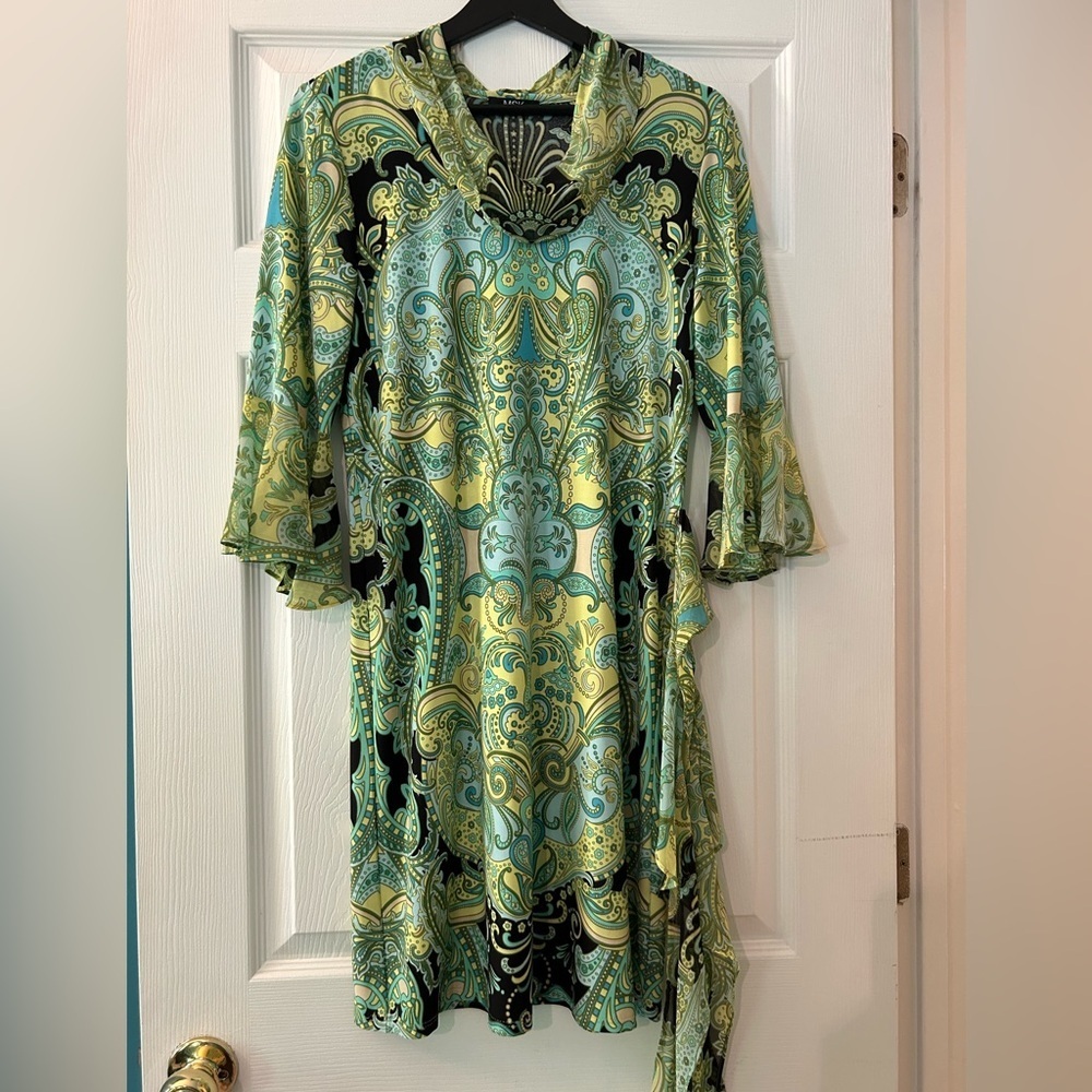 MSK paisley yellow dress